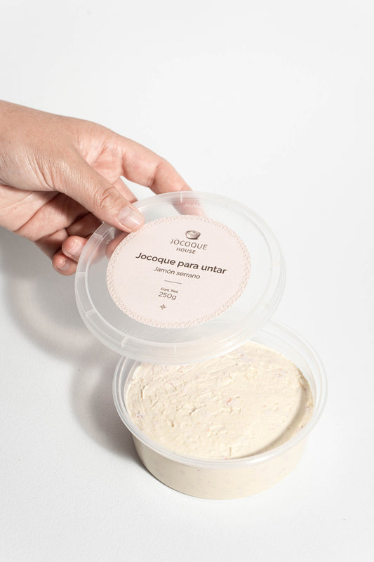 Jocoque untable jamón serrano, 250 g.