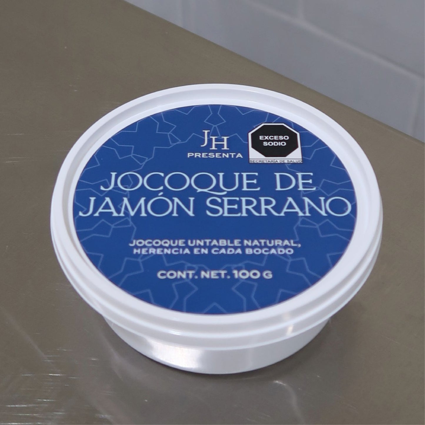 Jocoque untable jamón serrano, 250 g.